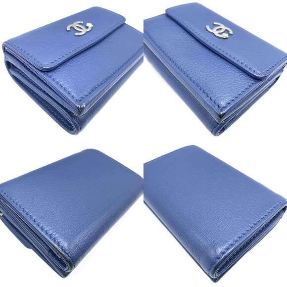 CHANEL Blue Leather Wallet - Picture 3 of 7